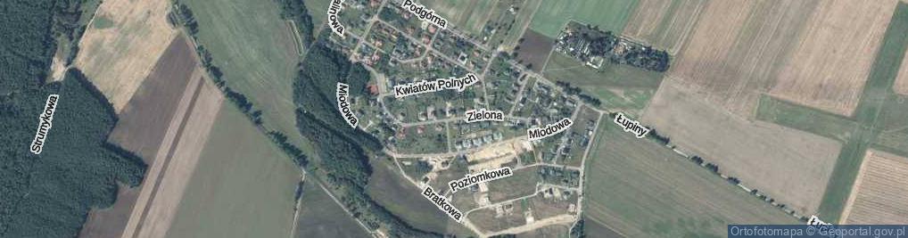 Zdjęcie satelitarne Zielona ul.